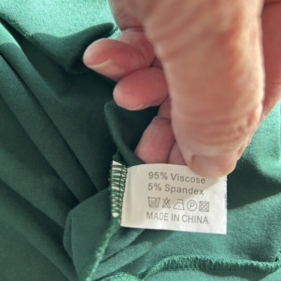 Women’s Side Ruched Jersey Knit Tank Body Con Dress Green Size M - Picture 6 of 8